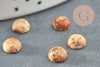 Cabochon rond jaspe paysagenaturel 6mm, x1 (G1926)