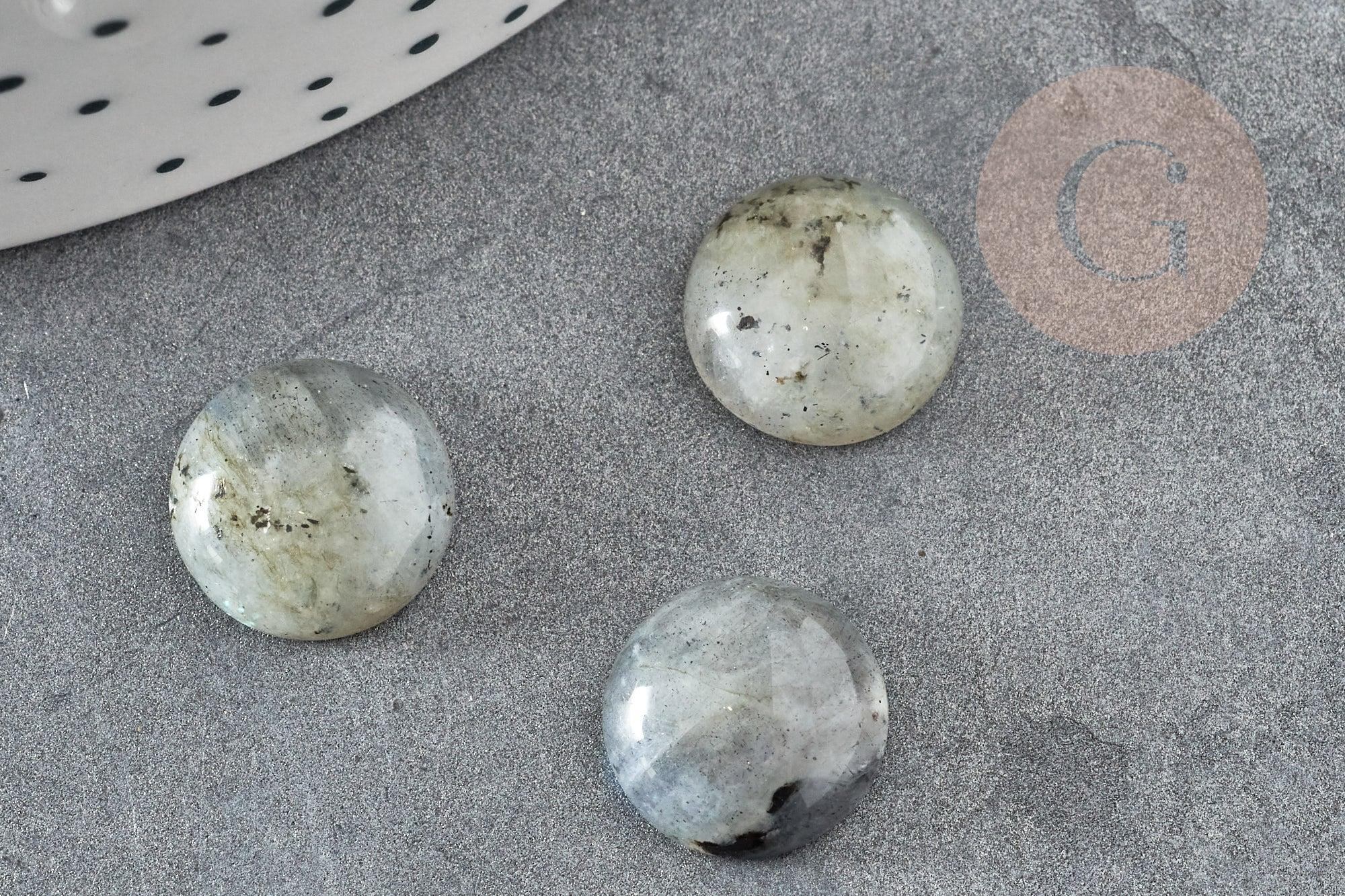 Cabochon rond labradorite naturelle 12mm, x1 (G1015)