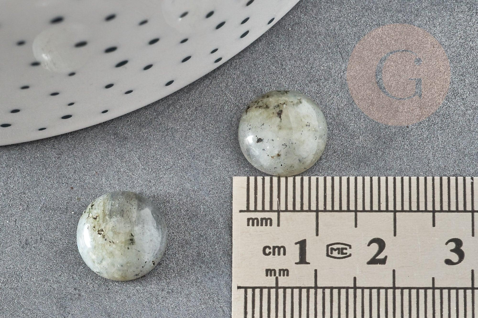 Cabochon rond labradorite naturelle 12mm, x1 (G1015)