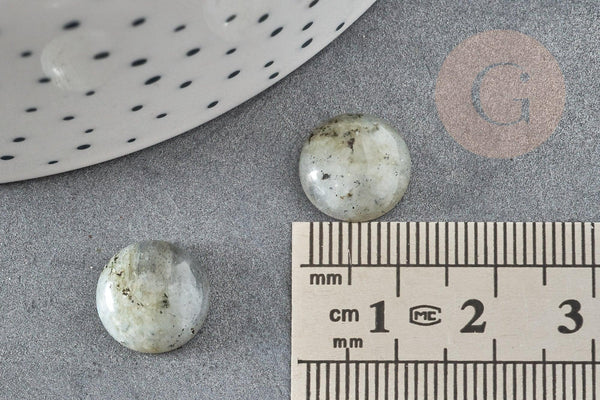 Cabochon rond labradorite naturelle 12mm, x1 (G1015)