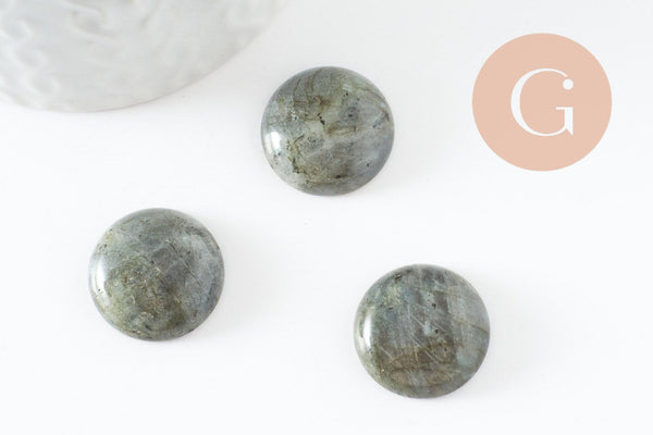 Cabochon rond labradorite naturelle 20mm, x1 (G9614)