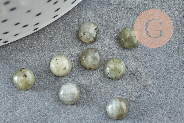 Cabochon rond labradorite naturelle 6mm, x1 (G8650)