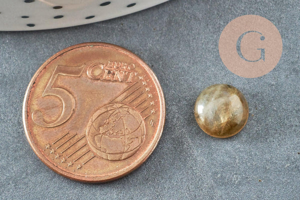 Cabochon rond labradorite naturelle 8mm, x1 (G0424)