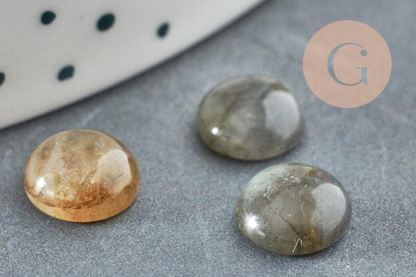 Cabochon rond labradorite naturelle 8mm, x1 (G0424)