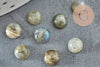 Cabochon rond labradorite naturelle,6mm, x1 (G1014)