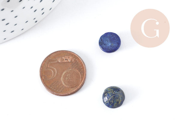 Cabochon rond lapis-lazuli naturel 10mm, x1 (G9102)
