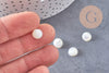 Cabochon rond nacre blanche naturelle 8mm, x1 G10535