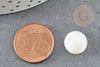 Cabochon rond nacre blanche naturelle,12mm, x1 (G1739)