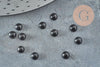 Cabochon rond obsidienne naturelle noire 4mm, x1 (G2912)