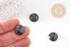 Cabochon rond obsidienne noire naturelle 16mm, x1 (G10815)