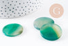 Cabochon rond onyx verte naturelle 30mm,c x1 (G10117)