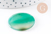 Cabochon rond onyx verte naturelle 30mm,c x1 (G10117)