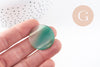 Cabochon rond onyx verte naturelle 30mm,c x1 (G10117)