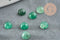 Cabochon rond onyx verte naturelle 4mm, x1 (G3409)