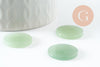 Cabochon rond plat aventurine verte naturelle 20mm, x1 (G9613)