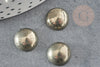 Cabochon rond pyrite grise naturelle 12mm, x1 (G9025)