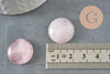 Cabochon rond quartz rose 20mm, x1 (G9612)