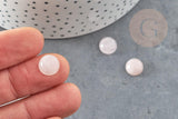 Cabochon rond quartz rose naturel 10mm, x1 (G0945)