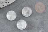 Cabochon rond quartz transparent naturel 10mm, x1 (G3936)