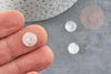 Cabochon rond quartz transparent naturel 10mm, x1 (G3936)