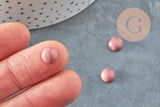Cabochon rond rhodochrosite naturelle 8mm, x1 (G5592)