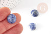 Cabochon rond sodalite bleue naturelle 14mm, x1 (G2246)