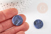 Cabochon rond sodalite naturelle percé naturel 25mm, x1 (G6458)