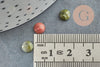 Cabochon rond unakite naturelle 6mm, x1 (G1133)