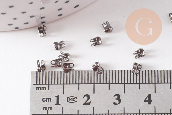 Cache-noeud connecteur chaine boule metalgun avec trou 3mm x1gr (G2631)