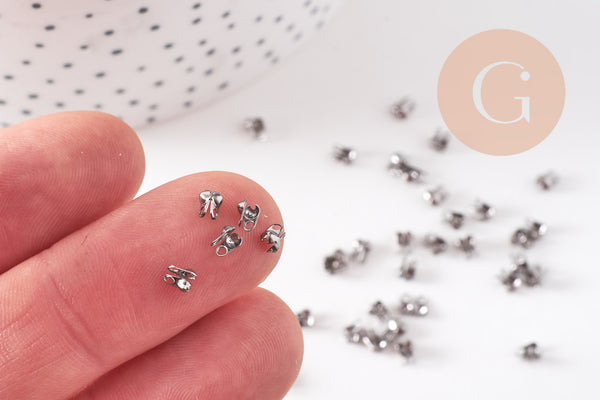 Cache-noeud connecteur chaine boule metalgun avec trou 3mm x1gr (G2631)