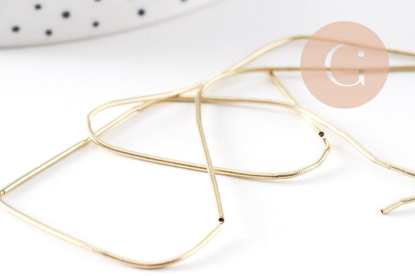 Cannetille lisse cuivre doré 1mm, x 50cm (G10563)