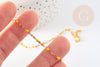 Chaine acier inoxydable 304 doré IP 14k résine jaune 2mm, x1 mètre (G3294)