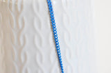 Chaine bleue maille plate,chaine bijou,création bijoux,chaine originale,grossiste chaine,chaine au mètre,1.5mm, 5metres-G2332