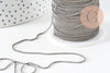 Chaine boule argent vieilli, chaine bijou, chaine boule,sans nickel, grossiste chaine,1.5mm, X1 ou X5 Mètres G1772
