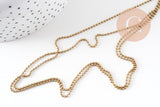 Chaine boule facettée laiton brut 1.5mm, x5mètres (G1638)