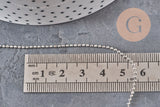 Chaine boule facettée laiton platine facetté 1.5mm, x5 metres (G11315)