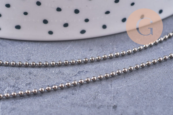 Chaine boule laiton metalgun 1.5mm, x5 metres (G0628)