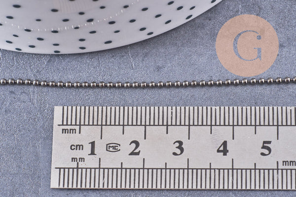 Chaine boule laiton metalgun 1.5mm, x5 metres (G0628)