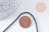 Chaine boule noire intense 2mm, x1 mètre (G10632)