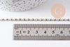 Chaine boule ovale fine laiton platine 4.6x3mm, x1 mètre (G10479)