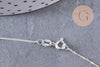 Chaine collier forçat très fine argent 925 massif 0.9mm - 45cm, x1 (G5342)