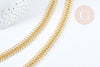 Chaine complète Fishbone acier inoxydable 304 doré 45cm,création de bijoux xxL en acier inoxydable x1 (G8358)