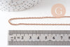 Chaine complète avec fermoir acier inoxydable or rose IP 14k forçat 1.9mm/45cm, x1 (G10612)