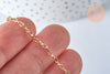 Chaine complète avec fermoir maille coeur laiton doré 1.8x2.4mm/ 46cm, x1 (G5354)