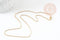 Collier Chaine forçat 1.5mm acier inoxydable doré IP 45cm avec fermoir, x1 (G9371)