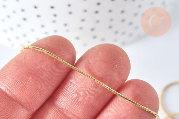 Chaine complète serpent acier inoxydable 304 doré PVD 0.9 m/ 45cm, x1 (G6882)