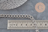 Stainless steel 304 curved chain, 6.5mm plate, x1 meter (G11195)