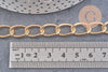 Chaine doré grosse maille aluminium doré,chaine collier,création bijoux,chaine large,15x10x2mm, x 1 Mètre (G2125)