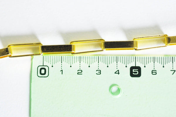 Chaine doré maille rectangle,chaine collier, chaine dorée,chaine large,19x7mm, X 1Mètre G1788