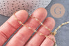 Chaine dorée 14 carats fantaisie, chaine dorée,chaine plaquée or,5mm, x1metre, (G2499)